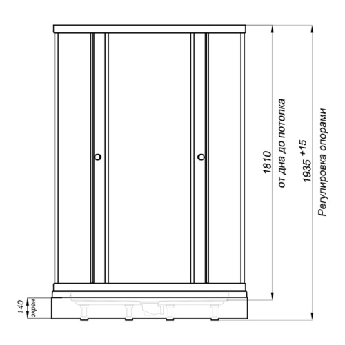 Душевая кабина 100x100 Triton Стандарт А1 стекло мозаика DK55