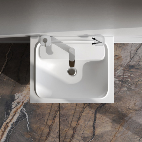 Раковина мебельная 60 Am.Pm Func M8FWPC0600WM белый матовый, литой мрамор