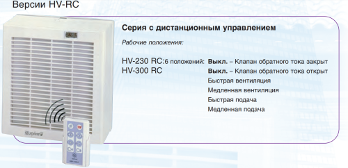 Вентилятор оконный Soler & Palau HV-300 RC