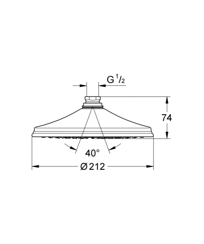 Верхний душ Rainshower Rustic 210 мм 28369000