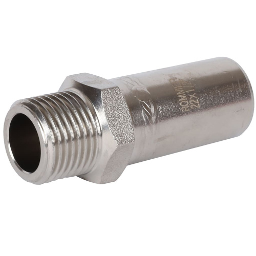 Вставка переходная НПр-НР 22x1/2" пресс, нержавеющая сталь Rommer