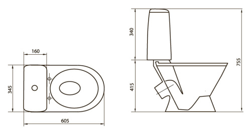Унитаз-компакт Sanita Лада (Эконом)