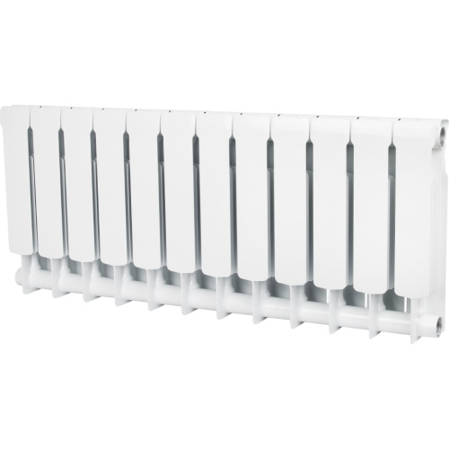 Биметаллический радиатор STOUT Space 350 - 12 секций, боковое, белый RAL 9016