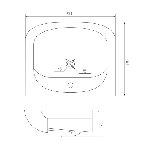 Раковина Акватон AKVAREL-60 мебельная 1WH110195