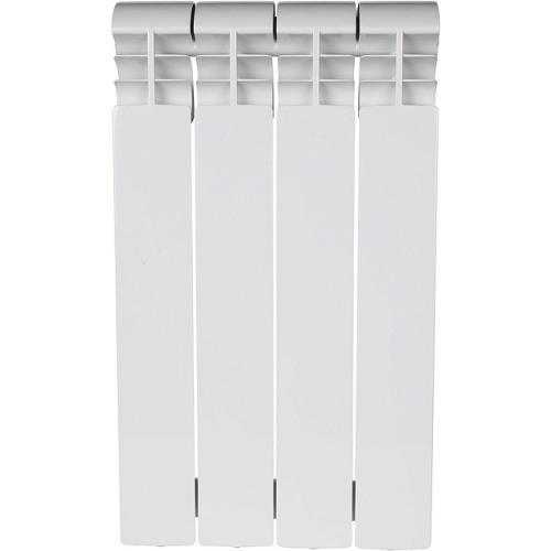 Алюминиевый радиатор STOUT VEGA 500 - 4 секции, боковое, белый RAL 9016