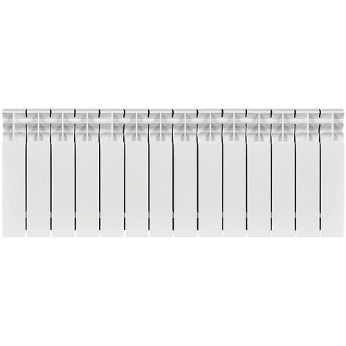 Биметаллический радиатор STOUT TITAN 350 - 14 секций, боковое, белый RAL 9016