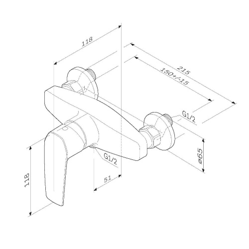 Смеситель для душа Am.Pm Gem F90A20022 черный
