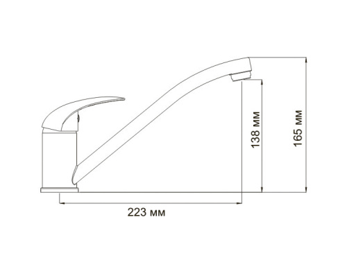Смеситель для кухни WasserKraft Isen 2607 хром