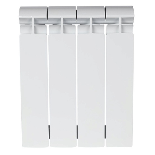 Биметаллический радиатор STOUT ALPHA 350 - 4 секции, боковое, белый RAL 9016