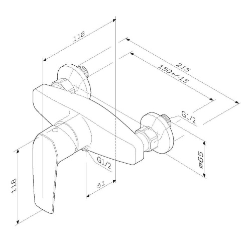 Смеситель для душа Am.Pm Gem F90A20000 хром