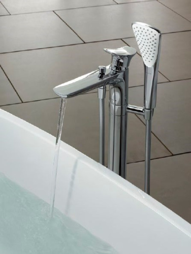 Смеситель для ванны Kludi Balance 525900575  хром, напольный, литой рычаг