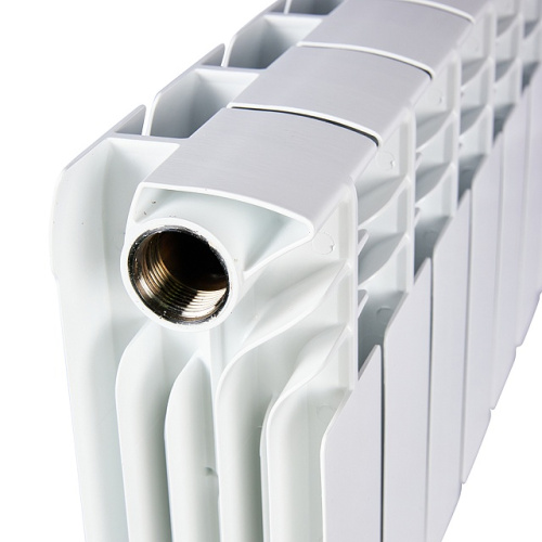 Биметаллический радиатор STOUT TITAN 200 - 11 секций, боковое, белый RAL 9016