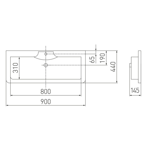 Раковина Акватон СИЕНА М 900 мебельная 1A70623KSN010