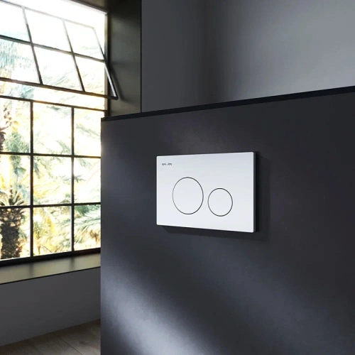 Кнопка для инсталляции пневматическая Am.Pm Pro L I049001 пластик, белый глянцевый