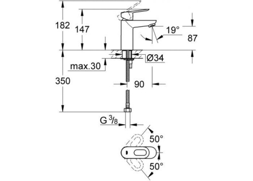 Смеситель для раковины Grohe BauLoop 23336000 хром