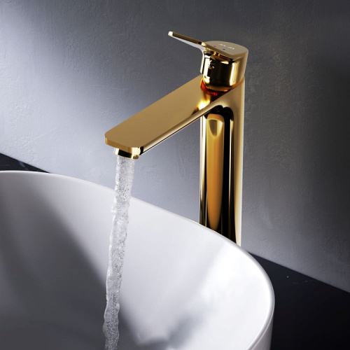 Смеситель для раковины AM.PM X-Joy F85A92099 высокий, золото