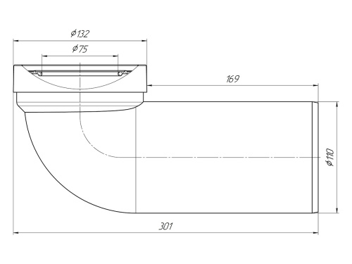 Труба фановая для унитаза 110x90° ANI W9220