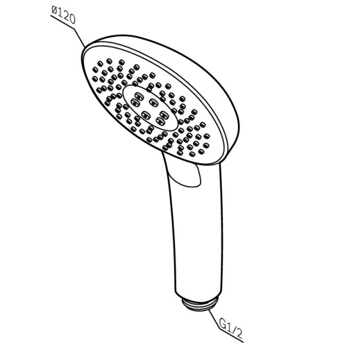 Лейка ручного душа 120 мм 3 режима Am.Pm Spirit V2.0 F0270A000 хром