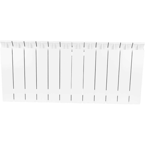 Биметаллический радиатор STOUT STYLE 350 - 12 секций, боковое, белый RAL 9010