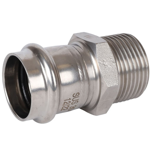 Соединитель ВПр-НР 28x1" пресс, нержавеющая сталь Rommer