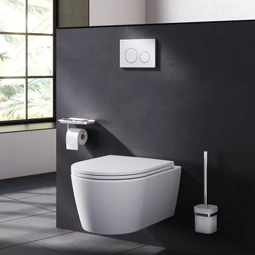 Кнопка для инсталляции механическая Am.Pm PrimeFit L I090101 пластик, белый глянц