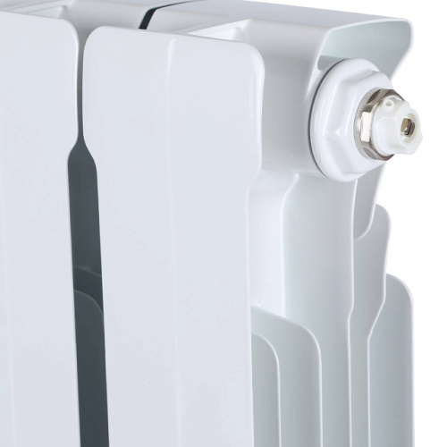 Биметаллический радиатор STOUT Space 500 - 12 секций, нижнее справа, белый RAL 9016