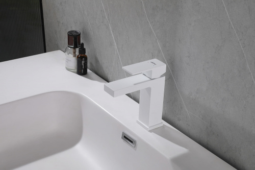 Смеситель для раковины ABBER Daheim AF8210W белый матовый